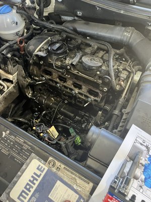 Engine repairs - Engine replacement on 2016 Toyota Sienna and oil leak repairs on 2011 vw cc