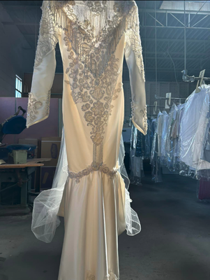We specialize in wedding dresses! Before and after - We specialize in cleaning and altering wedding dresses, let us help make your special day perfect! This is a  1949 wedding dress that a client brought in that belonged to her grandmother. We got it looking like new, contact us today!