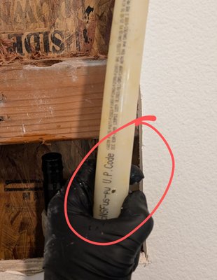 Pipe repair - Homeowner had a accident and drilled a small pin home on the water line. Our team was out quickly and repaired the pipe and restored water to the home.