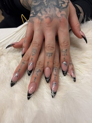 Designs - Pink UV Gel with designs whether simple or complex we’ll get it done