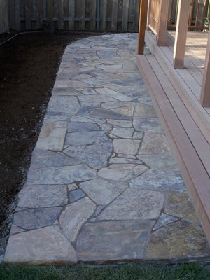 Natrual Stone Pathway - Natural Stone set in mortar. With 1/4" masonry joints. Natrual Stone Pathway - Natural Stone set in mortar. With 1/4" masonry joints.