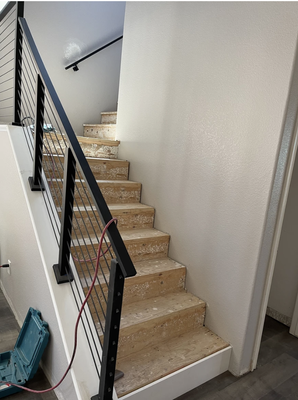 Stair Construction - Looking for modern staircase options? If your property is looking dated or needs remodeling, open stair systems give an open room feel and new modern design.