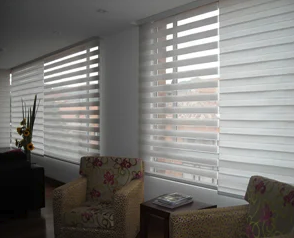 Zebra Shades - Bring innovation and style to your windows with our sleek Zebra Shades. Designed for ultimate light control and privacy, these versatile shades offer the perfect balance of function and fashion.

✅ Adjustable Light Control – Seamlessly switch between sheer and blackout settings
✅ Contemporary Design – Clean lines and a modern aesthetic enhance any room
✅ Custom Options – Available in a variety of fabrics, colors, and patterns
✅ Effortless Operation – Choose between manual or motorized control for added convenience

Upgrade your space with Zebra Shades — where style meets smart functionality.

📲 Contact us today for expert guidance and professional installation!"