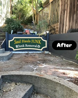 Property cleanout - We did a property clean out in oakland, and these are the before and after pictures.  The grill was so heavy and there was a long flight of stairs but we came in prepared. Took it apart and used shoulder dolly. The customer was so happy and she gave us a generous tip🙂