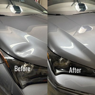 Paintless Hood Dent Removal - This is a 4" bodyline hood dent on a 2019 Lexus NX 300.  We removed the dent with amazing results in less than 3 hours! 

Regional Dent Repair has over 28 years of experience removing dents & dings from vehicles.  Does your vehicle have dents you would like removed?  Call us to see if your dent qualifies for paintless dent repair. We would love to help.
