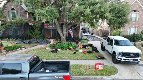 Residential Roof Replacement - Storm Plus Roofing completed a full roof replacement in Cypress, Texas, using Owens Corning Duration® architectural shingles in Peppercorn for long-lasting protection and a clean, modern look. The existing roof was removed down to the decking, inspected, and properly prepared to ensure a solid foundation.
We used the Catch-All system to protect landscaping, windows, and surrounding property during the tear-off process. The new roofing system was installed according to manufacturer specifications and finished with a full cleanup and final quality inspection to ensure top-tier workmanship. Residential Roof Replacement - Storm Plus Roofing completed a full roof replacement in Cypress, Texas, using Owens Corning Duration® architectural shingles in Peppercorn for long-lasting protection and a clean, modern look. The existing roof was removed down to the decking, inspected, and properly prepared to ensure a solid foundation.
We used the Catch-All system to protect landscaping, windows, and surrounding property during the tear-off process. The new roofing system was installed according to manufacturer specifications and finished with a full cleanup and final quality inspection to ensure top-tier workmanship.