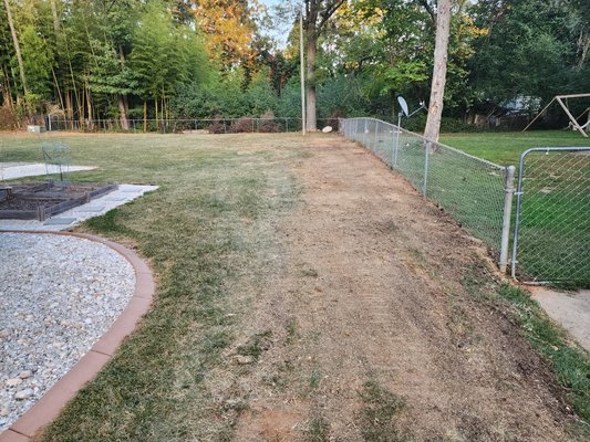 Grading and re-seeding grass seed. - Re-graded front and back yard. added top soil and re-seeded. Grading and re-seeding grass seed. - Re-graded front and back yard. added top soil and re-seeded.