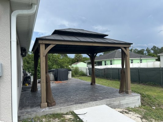 Gazebo project - This was a request from a customer to put together a 10ftx12ft Gazebo they purchased from Big Lots a few years ago so we put it together for them to help them turn there backyard into an oasis and they reached out they would like us to assist them on another project Gazebo project - This was a request from a customer to put together a 10ftx12ft Gazebo they purchased from Big Lots a few years ago so we put it together for them to help them turn there backyard into an oasis and they reached out they would like us to assist them on another project