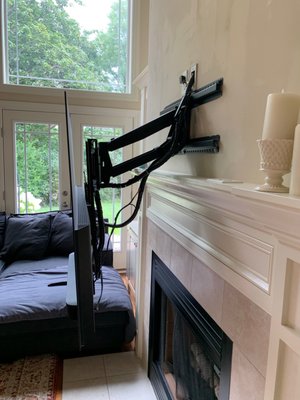 TV Over Fireplace - TV over Fireplace too high for you ? don't worry we carry Mantel Mount. TV Over Fireplace - TV over Fireplace too high for you ? don't worry we carry Mantel Mount.