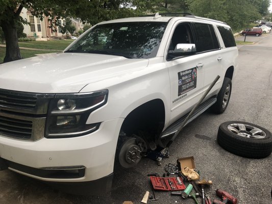 100% MOBILE MECHANIC - GRINDING WHILE BRAKING NEVER A GOOD IDEA