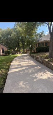 Driveway and sidewalk cleaning! - This was a driveway and sidewalk that had been collecting plant grime, and dirty for years! After cleaning it’s bright white and clean.