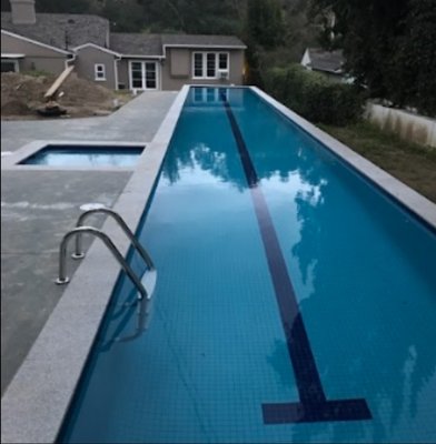 New Pool and Spa Construction - This project came out spectacular and the home owner was thrilled. This new Pool and Spa is in the flats of Beverly Hills.