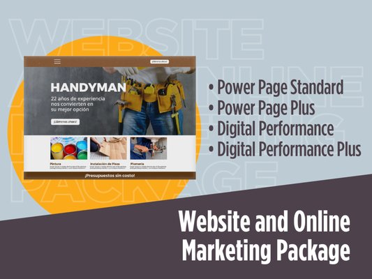 Website and Online Marketing Package - Mas Clientes offers customized Website and Online Marketing Packages to elevate your digital presence and drive growth. Our packages include Power Page Standard, Power Page Plus, Digital Performance, and Digital Performance Plus, each designed to provide your business with the tools needed to succeed online. With a focus on delivering results, our comprehensive solutions help enhance your visibility, improve engagement, and maximize your online impact. Website and Online Marketing Package - Mas Clientes offers customized Website and Online Marketing Packages to elevate your digital presence and drive growth. Our packages include Power Page Standard, Power Page Plus, Digital Performance, and Digital Performance Plus, each designed to provide your business with the tools needed to succeed online. With a focus on delivering results, our comprehensive solutions help enhance your visibility, improve engagement, and maximize your online impact.