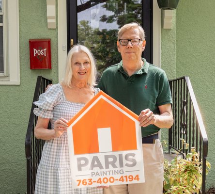 Keith & Catherine | Goodrich Ave, St Paul - "Paris painted the exterior of our house (stucco and trim) and garage, and we could not be more pleased. A thoroughly professional job. The estimator who came out was totally in command of his subject, listened well, and provided straightforward guidance on the process. My wife and I especially appreciated Paris Painting's extensive experience with stucco houses, and the estimator's command of the subject. The fellow who came out to power-wash the house and garage was thorough and affable. The painting crew (4-6 workers) was perfect. They worked together in harmony and tranquility and put in days of 10, 11, 12 hours. My wife and I greatly appreciated that they did not play music while working. The project manager was bilingual and the team lead had good English. Taking weather delays into account, the job took the amount of time originally estimated and the cost was as agreed. Communication throughout was frequent and on-point. The crew deserves much extra credit for taking care, to the extent possible, to minimize disturbance to an occupied nest that a family of robins had built under the eaves. Paris Painting really earned this five-star rating." - Keith & Catherine, St Paul Keith & Catherine | Goodrich Ave, St Paul - "Paris painted the exterior of our house (stucco and trim) and garage, and we could not be more pleased. A thoroughly professional job. The estimator who came out was totally in command of his subject, listened well, and provided straightforward guidance on the process. My wife and I especially appreciated Paris Painting's extensive experience with stucco houses, and the estimator's command of the subject. The fellow who came out to power-wash the house and garage was thorough and affable. The painting crew (4-6 workers) was perfect. They worked together in harmony and tranquility and put in days of 10, 11, 12 hours. My wife and I greatly appreciated that they did not play music while working. The project manager was bilingual and the team lead had good English. Taking weather delays into account, the job took the amount of time originally estimated and the cost was as agreed. Communication throughout was frequent and on-point. The crew deserves much extra credit for taking care, to the extent possible, to minimize disturbance to an occupied nest that a family of robins had built under the eaves. Paris Painting really earned this five-star rating." - Keith & Catherine, St Paul
