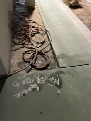 Gum, grime, and paint removal of exterior sidewalk. - Owner wanted to remove years of gum and grime buildup from his sidewalk. I also removed paint. Gum, grime, and paint removal of exterior sidewalk. - Owner wanted to remove years of gum and grime buildup from his sidewalk. I also removed paint.