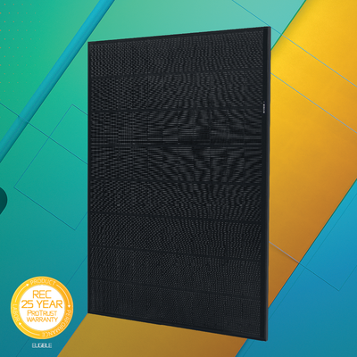 REC Panel-Best Panel on Market - The REC Alpha Pure-RX hits the sweet spot between high power and practical handling, in an elegant full-black design. This panel reaches 470 W in a compact form factor, and boasts an impressive power density of 21 W/ft2, with 22.6% panel efficiency.