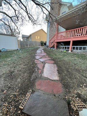 Flagstone walk path - We did a walking path for an elderly couple.