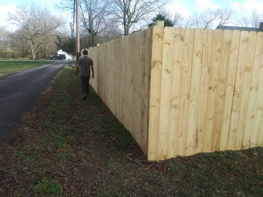 making the customers dreams come true - this is the privacy fence the customer have been wanting for quite a few years and she hired us after I helped her find her dream home by going and going through and making sure the home was safe for her and her grandchildren and her children and she decided that she wanted her fence so we ended up getting an estimate for and helping her get everything together she's very pleased of her work and she has called us back for other jobs as well making the customers dreams come true - this is the privacy fence the customer have been wanting for quite a few years and she hired us after I helped her find her dream home by going and going through and making sure the home was safe for her and her grandchildren and her children and she decided that she wanted her fence so we ended up getting an estimate for and helping her get everything together she's very pleased of her work and she has called us back for other jobs as well