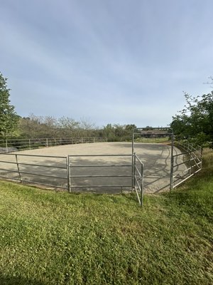 Horse Arena - Created and sloped Pad then installed footing for customers horse arena. Horse Arena - Created and sloped Pad then installed footing for customers horse arena.