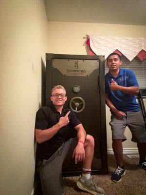 Gun Safes - We use hydraulic dollies to safely move gun safes. We shrink wrap the safe and wrap furniture pads around it to protect the finish. We use professional equipment to safely move the safe. We use hydraulic lift gates on our truck to put the safe inside our truck. All of our moving trucks are equipped with air-ride suspension. We are Utah's top safe mover! Gun Safes - We use hydraulic dollies to safely move gun safes. We shrink wrap the safe and wrap furniture pads around it to protect the finish. We use professional equipment to safely move the safe. We use hydraulic lift gates on our truck to put the safe inside our truck. All of our moving trucks are equipped with air-ride suspension. We are Utah's top safe mover!