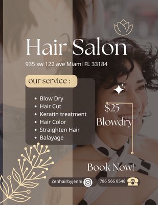 Lifer
ISN'T PERFECT
BUT your (hair?
CAN BE - This is the special price for clients in the first visit $25 Blowdry