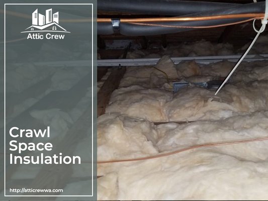 Crawlspace Insulation Service - Far crawl space installation using R19 insulation. Crawlspace Insulation Service - Far crawl space installation using R19 insulation.