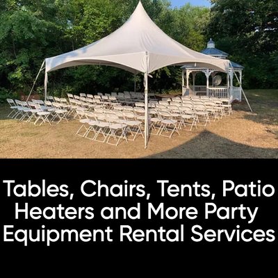 Party Equipment Rentals at Great Prices!! - We offer all of the essential party equipment you will need for a birthday, wedding or holiday event! Even patio warmers for the chilli months. Call for pricing and scheduling! Party Equipment Rentals at Great Prices!! - We offer all of the essential party equipment you will need for a birthday, wedding or holiday event! Even patio warmers for the chilli months. Call for pricing and scheduling!