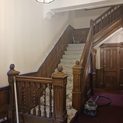 Stairway painting - Property owner wanted to cleanup the stairway in apartment building in the Boston area Stairway painting - Property owner wanted to cleanup the stairway in apartment building in the Boston area
