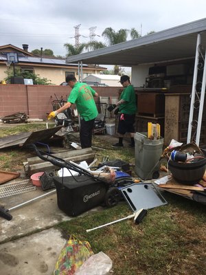 Junk removal same day service - Customer call needed us within (2)hours and we were able to help.