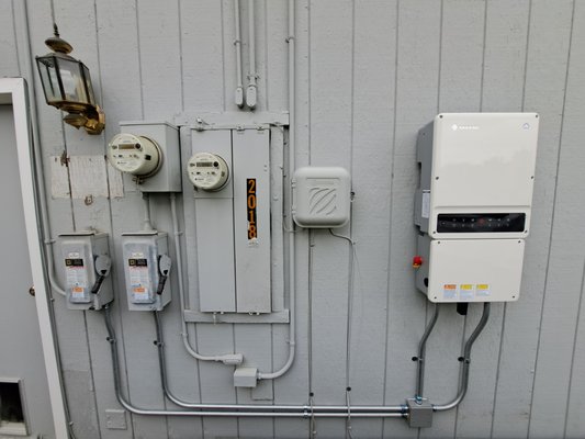 Solar Maintenance - Inverter Replacement - Our client experienced a fault with their provided inverter for the solar array. Our technician was able to quickly identify the issue and make the repair.