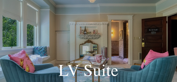 LV Suite - Your Private Sanctuary
The Grande Dame of The GG - The LV Suite. Welcome to The LV Suite, our most glamorous and spacious accommodation at The GG. This luxurious suite is both expansive and inviting, offering the ultimate in comfort and elegance. Featuring a stunning King bed, a spa-inspired walk-in shower, fine European linens, new carpet, fresh paint, and carefully selected artwork, this suite is a true retreat. The suite even boasts its own Louis Vuitton trunk—a detail you'll want to share with all your friends. The room includes a large sitting area, a marble spa bath, and a cozy fireplace. Double doors open to a wrap-around private patio, where you can enjoy the morning sun and overlook a private yard adorned with fragrant lilac trees in a peaceful neighborhood setting. Whether you're indulging in a luxurious getaway or spending quality time with a loved one, The LV Suite envelops you in unparalleled comfort. With an assortment of XOBC wines on hand, you can savor the best of Walla Walla as you relax on the deck, wine in hand, enjoying the good life with friends.