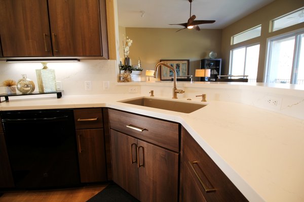 Countertop Replacement - Make a great first impression with a beautiful new countertop installation.  Our design team has decades of experience helping you find the perfect countertop for your home. As your full-service remodeling company, we offer you complete turn-key countertop management: removal and haul away, laser templating, fabrication and installation. Schedule your free In-home consultation today.