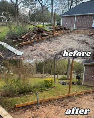 porch teardown - A customer contacted us after tearing down their old wooden porch. We handled the debris removal and ensured the area was left clean. porch teardown - A customer contacted us after tearing down their old wooden porch. We handled the debris removal and ensured the area was left clean.