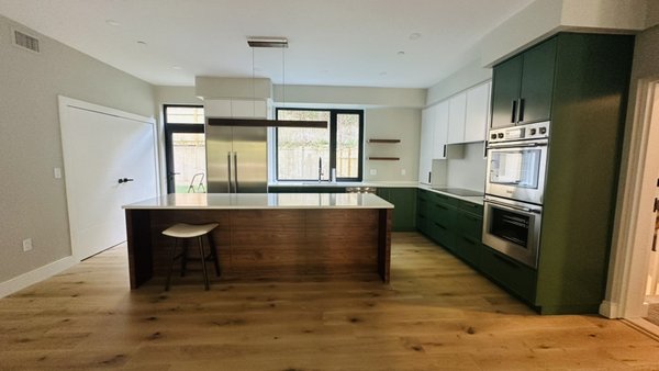 Interior Painting Job - I got this work from a nicer Decorator located in Brookline and she always trusted on my work,
This job was very challenging , we had to covered up all the beautiful floors, fixtures, bathrooms.
We had to prep all the walls for painting with primer and 2 finish coats of paint.
We had this cabinet transformation from white to beautiful green color.
We had to transform the neutral office looking to a modern deep green base color to give happiness and peace! Interior Painting Job - I got this work from a nicer Decorator located in Brookline and she always trusted on my work,
This job was very challenging , we had to covered up all the beautiful floors, fixtures, bathrooms.
We had to prep all the walls for painting with primer and 2 finish coats of paint.
We had this cabinet transformation from white to beautiful green color.
We had to transform the neutral office looking to a modern deep green base color to give happiness and peace!