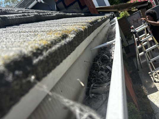 Gutter cleaning job in Lake Forest - 2 story house with very dirty and clogged gutters. Job took 2 and a half hours. Customer very satisfied with end result. Left us a review on Angi Leads. Gutter cleaning job in Lake Forest - 2 story house with very dirty and clogged gutters. Job took 2 and a half hours. Customer very satisfied with end result. Left us a review on Angi Leads.