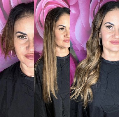 Salon photos - Tape-in extensions