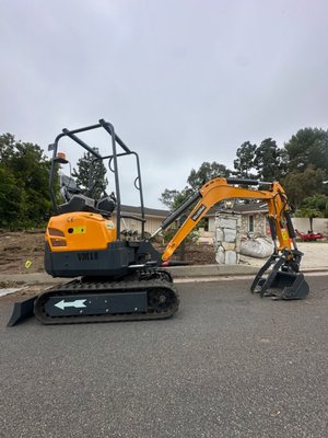 Landscaping job - The client needed to remove trees and bushes. Used VM18 Diesel Kubota-powered excavator. Took him only one day to accomplish the task. Landscaping job - The client needed to remove trees and bushes. Used VM18 Diesel Kubota-powered excavator. Took him only one day to accomplish the task.