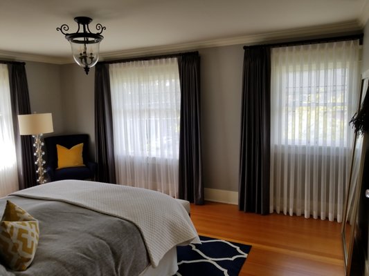 Draperies - Draperies provide a soft and comforting look for any style home from traditional to modern. Fabrics range from sheer to black-out. Choose a metal rod or a track. We have hundreds of fabric sample books for you to choose from. We specialize in Ripplefold modern draperies either on a traversing decorative rod or a track. Motorization is also available. Draperies - Draperies provide a soft and comforting look for any style home from traditional to modern. Fabrics range from sheer to black-out. Choose a metal rod or a track. We have hundreds of fabric sample books for you to choose from. We specialize in Ripplefold modern draperies either on a traversing decorative rod or a track. Motorization is also available.