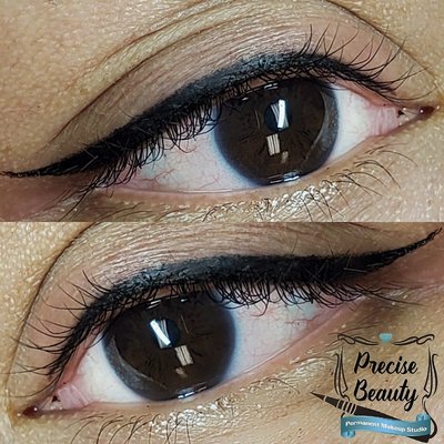 Eyeliner permanent makeup ✨️ - "Upgrade your gaze! Effortless beauty with permanent eyeliner. Wake up flawless. Book now for lasting allure!"