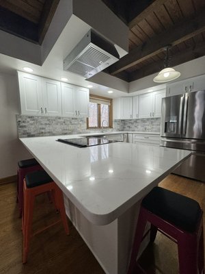 Kitchen remodel in 2025 - This remodel was done on an old kitchen that was in bad shape. The rest of the house had been updated, so the kitchen stuck out like a sore thumb. We gutted it and put in new cabinets and appliances to match the overall tone of the house and even added in a custom backsplash to give it some character. The owner absolutely loves cooking there now! Kitchen remodel in 2025 - This remodel was done on an old kitchen that was in bad shape. The rest of the house had been updated, so the kitchen stuck out like a sore thumb. We gutted it and put in new cabinets and appliances to match the overall tone of the house and even added in a custom backsplash to give it some character. The owner absolutely loves cooking there now!