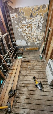 bathroom remodeling - bathroom demolition and started to install new frames and other stuff