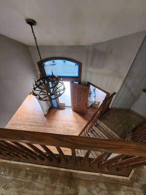 Entire Home stain conversion - Customer decided stained trim and doors needed an update. Kitchen cabinets completely refinished to a fresh urethane coat insuring many more years without the cost of buying new! Entire Home stain conversion - Customer decided stained trim and doors needed an update. Kitchen cabinets completely refinished to a fresh urethane coat insuring many more years without the cost of buying new!
