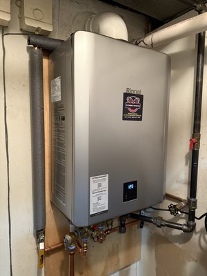 Rannai tankless water heater install - Tankless water heater replacement. Installed/replaced a Rannai water heater that was leaking for a client.