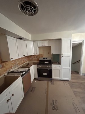 Kitchen Install - After their last installer walked off, we were called in to finish the job! Kitchen Install - After their last installer walked off, we were called in to finish the job!