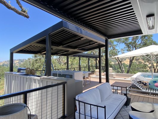 Louvered Patio Cover - Customize your patio cover every step of the way with features like open and closed roof options, heaters for year-round comfort, LED lights with smart controls, designer fans, retractable screens, and any designer color to match your style. Plus, MORE! Louvered Patio Cover - Customize your patio cover every step of the way with features like open and closed roof options, heaters for year-round comfort, LED lights with smart controls, designer fans, retractable screens, and any designer color to match your style. Plus, MORE!