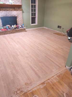 Hardwood Floors in Romeoville - Tore out carpet and laid hardwood floors , stained, and glossed for a customer in Romeoville Hardwood Floors in Romeoville - Tore out carpet and laid hardwood floors , stained, and glossed for a customer in Romeoville