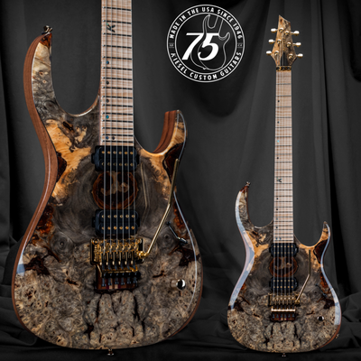 Our Flagship Model: the K-Series - 5 years ago, for the 70th anniversary of Kiesel Guitars, we released the K-Series, a top-of-the-line guitar. Loaded with standard features such as master-grade woods, 7-piece necks, and more, the K-Series is a player's and collector's dream guitar.
