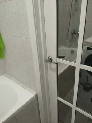 Interior Door Installation - Glass Door Installation with a happy client.