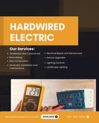 General Electrical Services - From generator sales to panel upgrades, remodel wiring to lighting, we handle all electrical needs—big or small. We pride ourselves on neat work and reliable service. For any electrical job, choose the experts who do it right the first time. Call now for quality you can trust!
Brighten up your nights and enhance your home’s curb appeal with our expert exterior lighting solutions! Not only does it add a touch of elegance, but it also boost security and safety. Let us light the way to a beautifully illuminated home.💡✨✨ General Electrical Services - From generator sales to panel upgrades, remodel wiring to lighting, we handle all electrical needs—big or small. We pride ourselves on neat work and reliable service. For any electrical job, choose the experts who do it right the first time. Call now for quality you can trust!
Brighten up your nights and enhance your home’s curb appeal with our expert exterior lighting solutions! Not only does it add a touch of elegance, but it also boost security and safety. Let us light the way to a beautifully illuminated home.💡✨✨