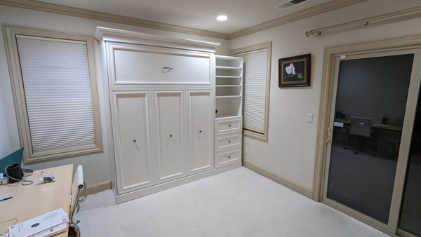 Murphy bed with side cabinet and cutting off baseboard - This was a relatively straightforward BESTAR Murphy bed assembly although we had some issues with space and had to shuffle parts around to make it work
This is previous version, modern Bestar beds are quicker to set up than this one.
They are always nice and space savers. Please only hire professionals like me to assemble them. Incorrect assembly can cause injury or death.
I once had to move murphy bed for client that was installed incorrectly by someone - it was fastened to drywall instead of studs. I fixed it, but my customer was lucky. Don't be like them. Hire professional from the start. Murphy bed with side cabinet and cutting off baseboard - This was a relatively straightforward BESTAR Murphy bed assembly although we had some issues with space and had to shuffle parts around to make it work
This is previous version, modern Bestar beds are quicker to set up than this one.
They are always nice and space savers. Please only hire professionals like me to assemble them. Incorrect assembly can cause injury or death.
I once had to move murphy bed for client that was installed incorrectly by someone - it was fastened to drywall instead of studs. I fixed it, but my customer was lucky. Don't be like them. Hire professional from the start.